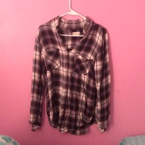 Plaid long sleeve shirt